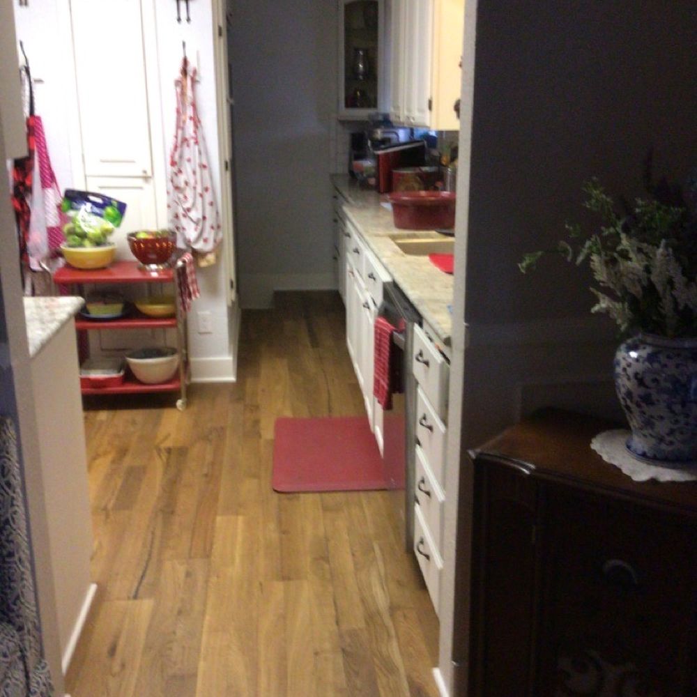 Wood flooring in the kitchen Wood flooring in the kitchen