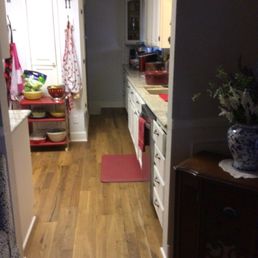 Wood flooring in the kitchen Wood flooring in the kitchen