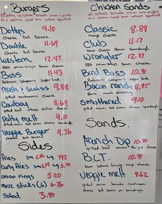 Menu photo 2 Dotty's Etna, CA