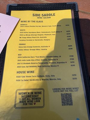 Menu photo 1 Side Saddle Wine Saloon & Bar Atlanta, GA Menu photo 1 Side Saddle Wine Saloon & Bar Atlanta, GA