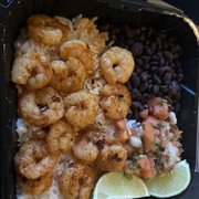 Photo of Euphoria XIX Grill - San Diego, CA, United States. Black Bean and Rice Bowl with Shrimp