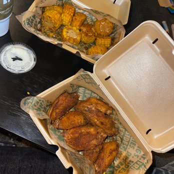 Wingstop - Delicious Cajun corn and Louisiana rub wings. (Flats only) :) - Chicken Wings Near Me - Mentor On The Lake, Ohio