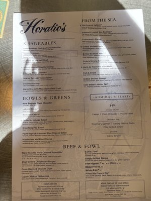 Menu photo 1 Horatio's San Leandro, CA