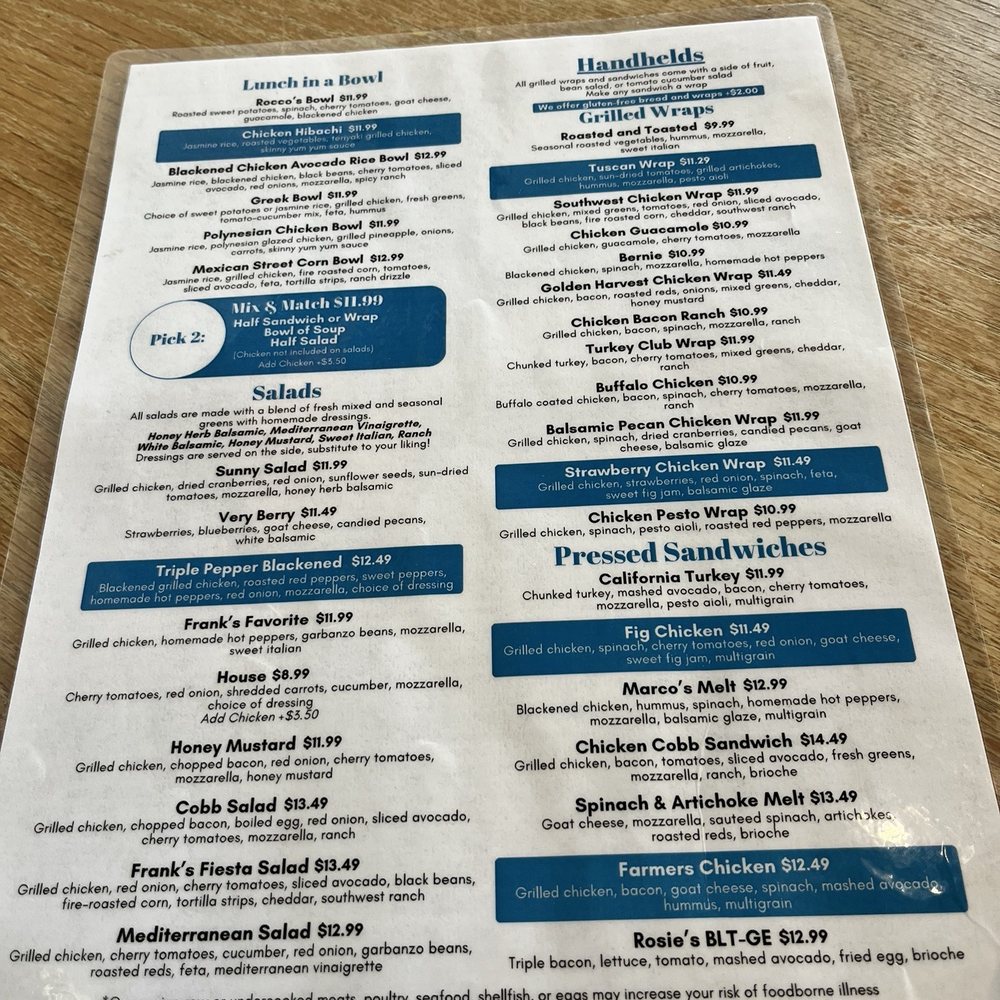 Frank's Cafe - Menu1 - Breakfast & Brunch Near Me - Boardman, Ohio