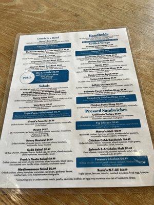 Menu photo 1 Frank's Cafe Boardman, OH