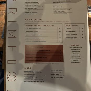 Prime 131 - Menu 2 of 2 - Steakhouses Near Me - Houston, Texas