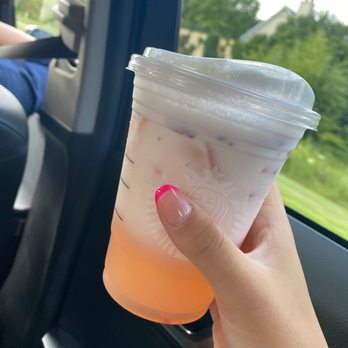 Starbucks - Yakult (not on the menu) Half lemonade, half sweet cream, strawberries - Coffee & Tea Near Me - Wheaton, Illinois Starbucks - Yakult (not on the menu) Half lemonade, half sweet cream, strawberries - Coffee & Tea Near Me - Wheaton, Illinois