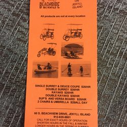 Wheel Fun Rentals - Front of brochure