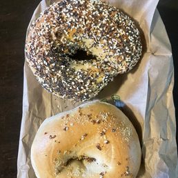 Everything and Garlic bagels Everything and Garlic bagels