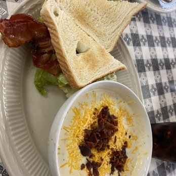 Pats Kountry Diner - Baked potato soup& BLT on white - Diners Near Me - Lebanon, Virginia Pats Kountry Diner - Baked potato soup& BLT on white - Diners Near Me - Lebanon, Virginia