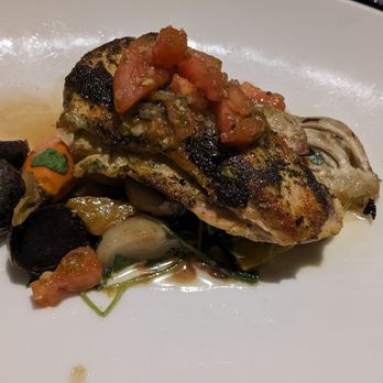 Pamplemousse Grille - Basil Roasted Salmon - New American Near Me - Solana Beach, California