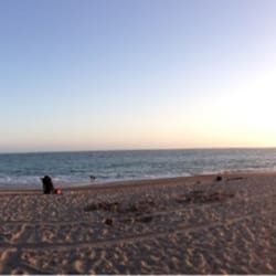 The beach right before sunset