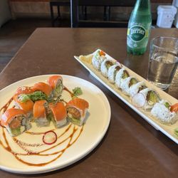 Dynamite roll and Philadelphia roll