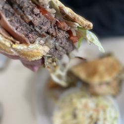 Coburg Crossing Café - Name? Some kind of Big Burger!  It was a monster!