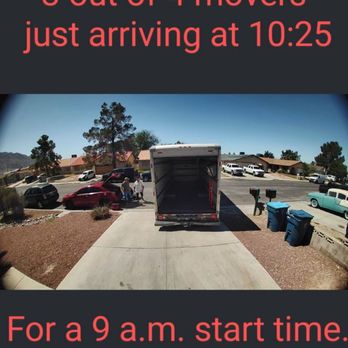 Strong Bros Moving - 3 of the 4 workers arrived AN HOUR AND A HALF LATE. #4 came TWO HOURS, 20 MINUTES LATE. - Movers Near Me - Las Vegas, Nevada Strong Bros Moving - 3 of the 4 workers arrived AN HOUR AND A HALF LATE. #4 came TWO HOURS, 20 MINUTES LATE. - Movers Near Me - Las Vegas, Nevada
