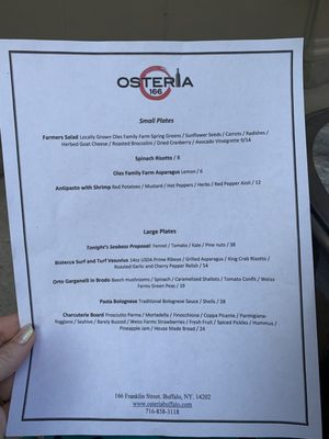 Menu photo 6 Osteria 166 Buffalo, NY