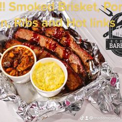 Boxcar Barbecue - Brisket with Mac and cheese and Beans
