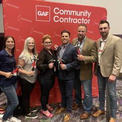 Perdomo Roofing & Sheet Metal - Our team being Recognized for our roof donation to a family in need by GAF Community Matters Project!!