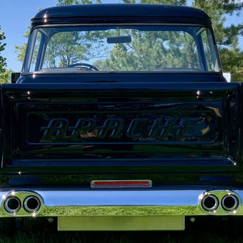 Tidwells Customs & Restorations - Custom bumper with integrated exhaust and custom stamped "Apache" created by Reilly Barber - Body Shops Near Me - Murray, Utah Tidwells Customs & Restorations - Custom bumper with integrated exhaust and custom stamped "Apache" created by Reilly Barber - Body Shops Near Me - Murray, Utah
