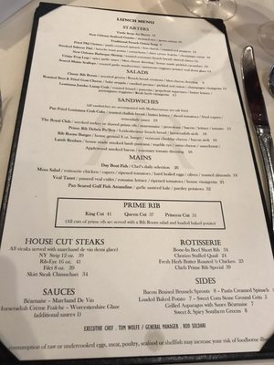Menu photo 7 Rib Room New Orleans, LA Menu photo 7 Rib Room New Orleans, LA