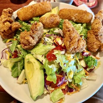 Pappadeaux Seafood Kitchen - Chopped Salad with Chicken Tenders - Cajun/Creole Near Me - Springdale, Ohio Pappadeaux Seafood Kitchen - Chopped Salad with Chicken Tenders - Cajun/Creole Near Me - Springdale, Ohio