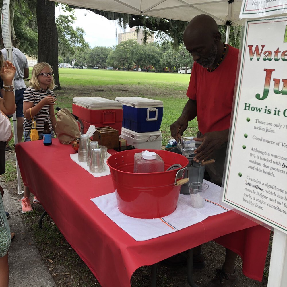 Forsyth Farmer's Market - Watermelon juice - Farmers Market Near Me - Savannah, Georgia Forsyth Farmer's Market - Watermelon juice - Farmers Market Near Me - Savannah, Georgia