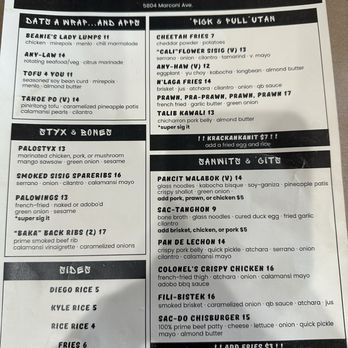 Palo Palo Kitchen And Bar - Food menu - Filipino Near Me - Carmichael, California