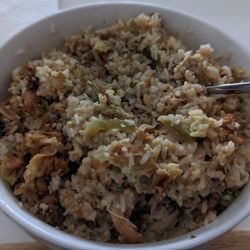 Dragon Gourmet - Egg Foo Young and White Rice Leftovers -- Yummy!!!