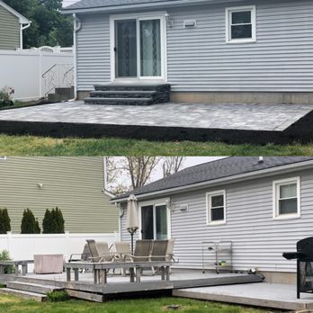 Long Island Masonry / Blue Diamond Masonry - After on top / Before below - Masonry/Concrete Near Me - Coram, New York Long Island Masonry / Blue Diamond Masonry - After on top / Before below - Masonry/Concrete Near Me - Coram, New York