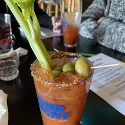 Waynesville's Water'n Hole Bar and Grill - Delicious Bloody Mary!  Crystal knows how to make them taste scrum-diddly-umptious!