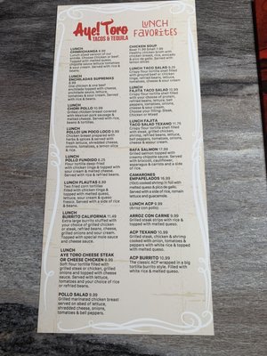 Menu photo 7 Aye! Toro Tacos & Tequila Pittsboro, NC Menu photo 7 Aye! Toro Tacos & Tequila Pittsboro, NC