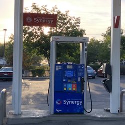 Exxon gas. Only four pumps available.