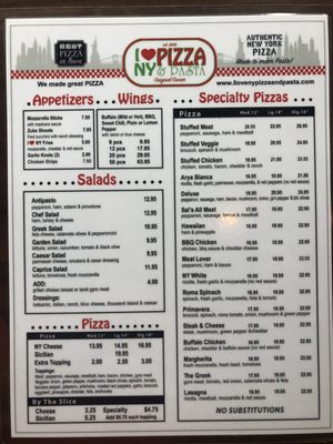 Menu photo 1 I love New York Pizza Canton, GA Menu photo 1 I love New York Pizza Canton, GA