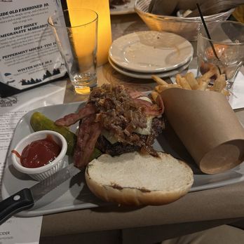 The Common Man Restaurant - PB & Jam Burger - American Near Me - Lincoln, New Hampshire