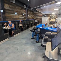 Decor is akin to custom car shop