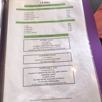 La Tuile - Menu - Creperies Near Me - Chartres-de-Bretagne, 35