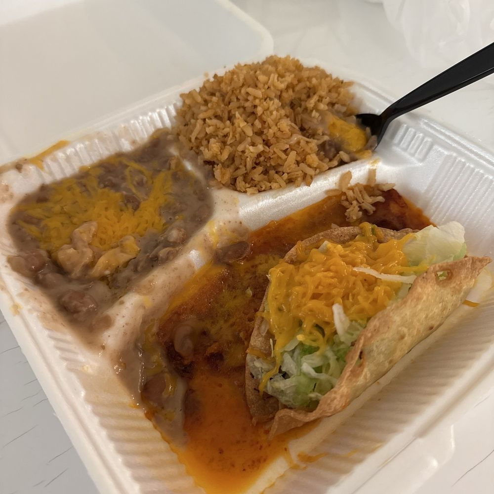 Juanita's III - Cheese enchilada and taco plate - Mexican Near Me - Ontario, California Juanita's III - Cheese enchilada and taco plate - Mexican Near Me - Ontario, California
