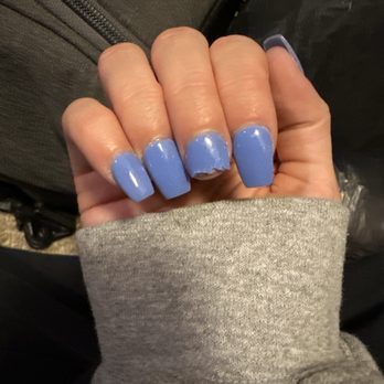 Zen Nail Spa - broken nail (got them done 3 hours ago) nice salon, felt rushed on the manicure, nail broke picking up a shoe. just a shoe. - Nail Salons Near Me - Chattanooga, Tennessee