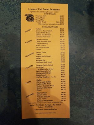 Menu photo 4 Loafers Bread Cranberry Twp, PA