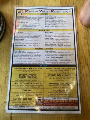 Menu photo 3 Mountain Village Restaurant Stanley, ID Menu photo 3 Mountain Village Restaurant Stanley, ID