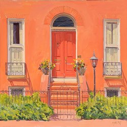 Crystal Moll Gallery - 2023 painting created during Paint Annapolis. Title 'Favorite colors'. This oil is 16x16"