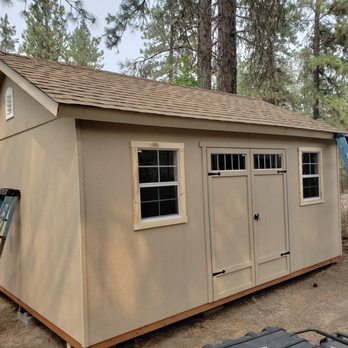 SE Yard Solutions - unpainted 12x16 shed that will allow this happy customer to get their garage space back! - Fences & Gates Near Me - Azle Texas, Texas SE Yard Solutions - unpainted 12x16 shed that will allow this happy customer to get their garage space back! - Fences & Gates Near Me - Azle Texas, Texas