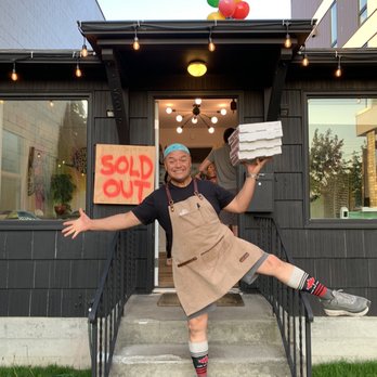 MOTO - Chef with my pizzas! Ordered and waited two months and four days for pick up! - Pizza Near Me - Seattle, Washington