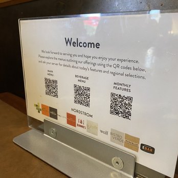 Marketplace Cafe at Nordstrom - Menu at table - New American Near Me - Walnut Creek, California
