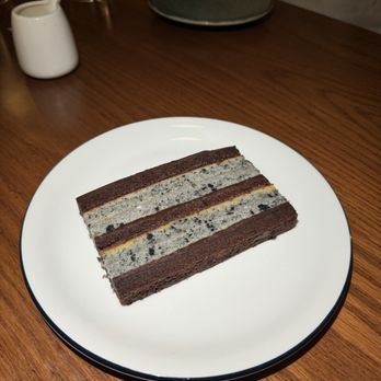 Camelia - Gâteau - Chocolate, black sesame, & orange crème anglaise ($14) - French Near Me - Los Angeles, California Camelia - Gâteau - Chocolate, black sesame, & orange crème anglaise ($14) - French Near Me - Los Angeles, California