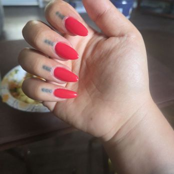 Hempstead Nails - Orange red set - Nail Salons Near Me - Hempstead, Texas Hempstead Nails - Orange red set - Nail Salons Near Me - Hempstead, Texas