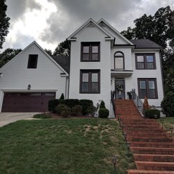 Triangle Home Exteriors - Bronze Window Trim - Artic White Hardie Siding!