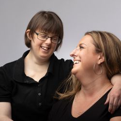 Home Of Guiding Hands - Our QIDP, Aimee, and her client, Essie!