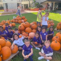 Miami Shores Presbyterian Church School - Students enjoying our annual Pumpkin Patch. Call us for a school tour at 305-759-2548. MSPCS is an accredited Nursery to 5th grade school.