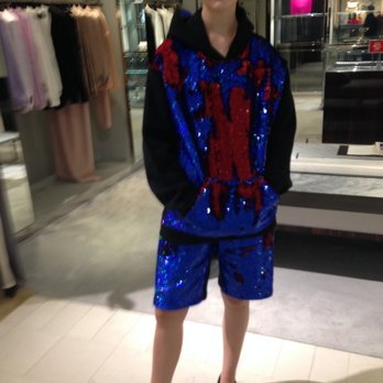 Neiman Marcus - Walking model, the outfit changed colors as she moved. about $2,400.00 without the shoes. - Department Stores Near Me - San Francisco, California
